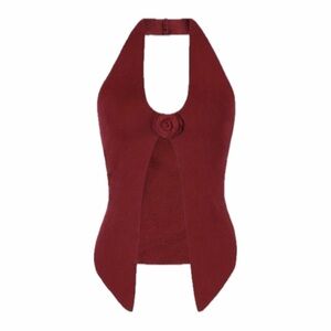 SHEIN Burgundy Halter Top
